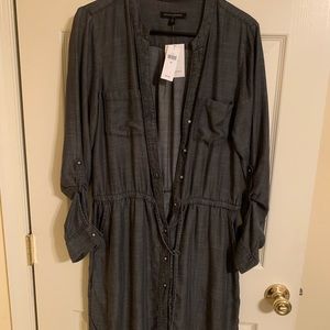 NWT Banana Republic button down tie shirt dress